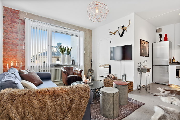 intérieur d'un studio de 40 carrés