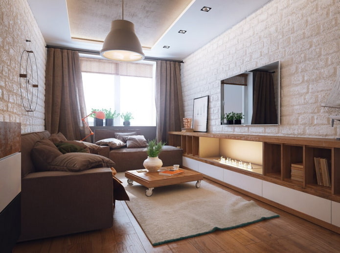Aménagement d'un salon dans un appartement de 40 m²