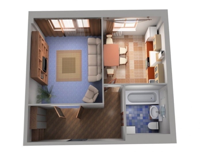 Aménagement d'un appartement de 40 mètres carrés
