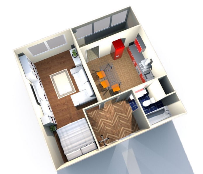 Appartement d'une pièce de 42 m²