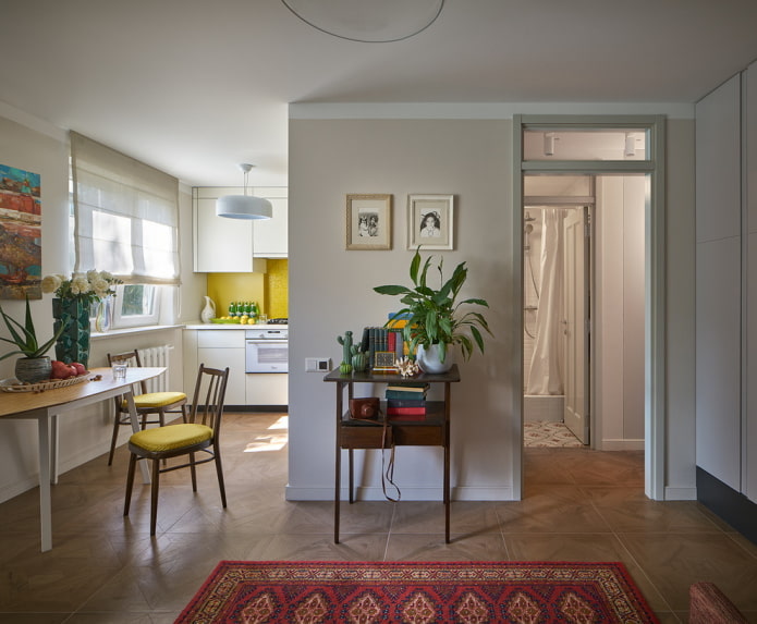 D'un appartement de deux pièces à un appartement de deux pièces de style européen