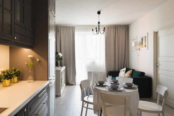Appartement de style européen en style scandinave