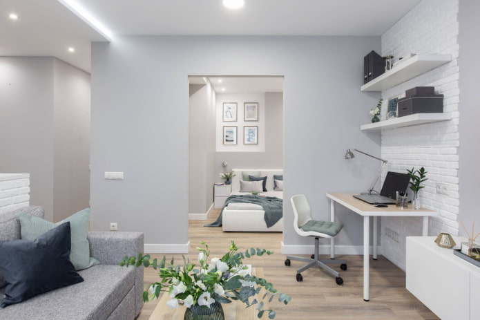 Appartement de style européen avec carrelage en brique