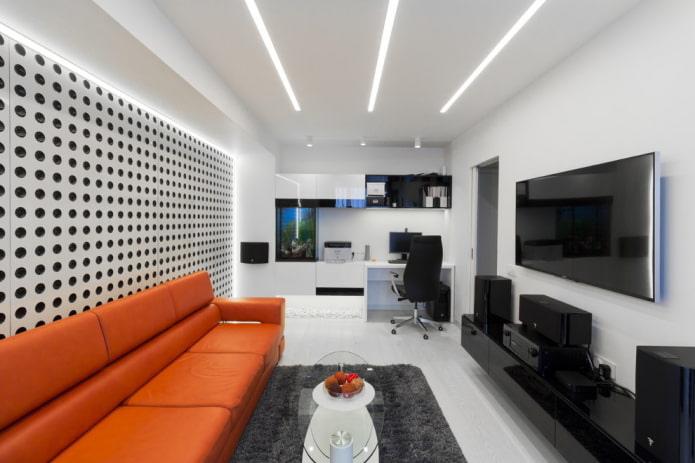 High-tech dans un appartement deux pièces de style européen