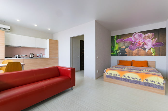 intérieur d'un studio de 45 mètres carrés