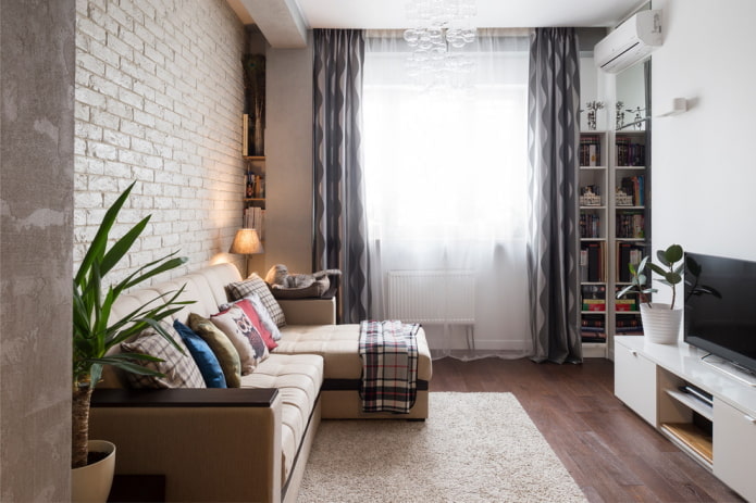 Aménagement d'un salon dans un appartement de 45 mètres carrés