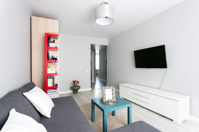 intérieur d'un appartement de 45 mètres carrés dans un style moderne