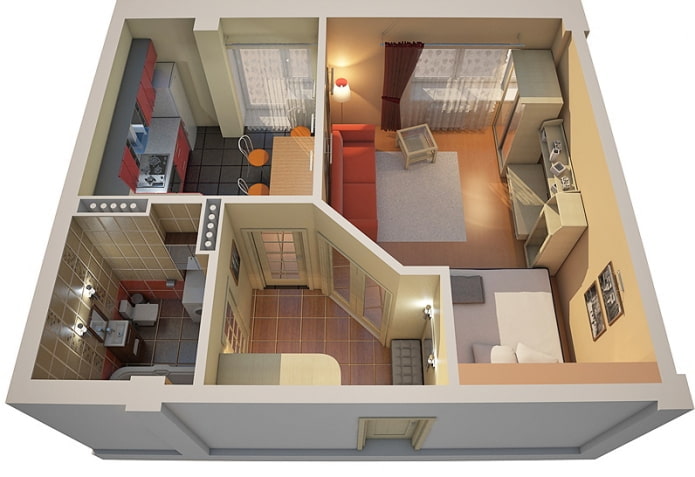 Plan d'appartement 45 m².