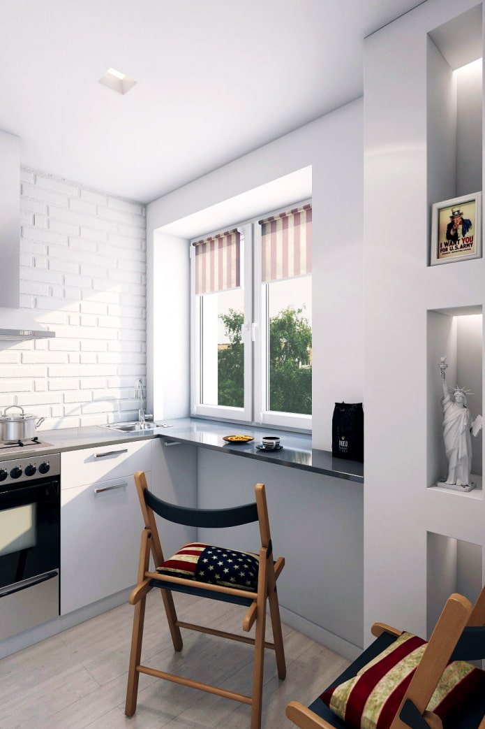 Coin repas dans un appartement de 46 m