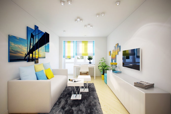 Salon dans un appartement de 2 pièces 46