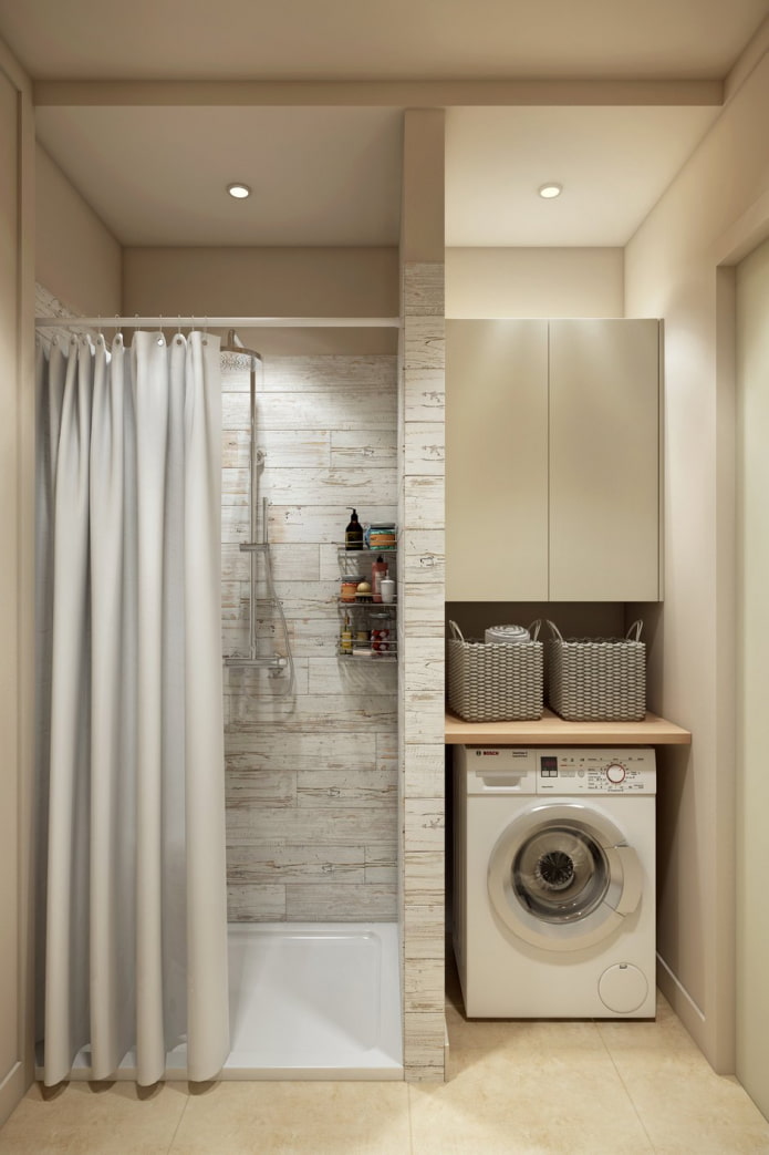 Cabine de douche et rangements