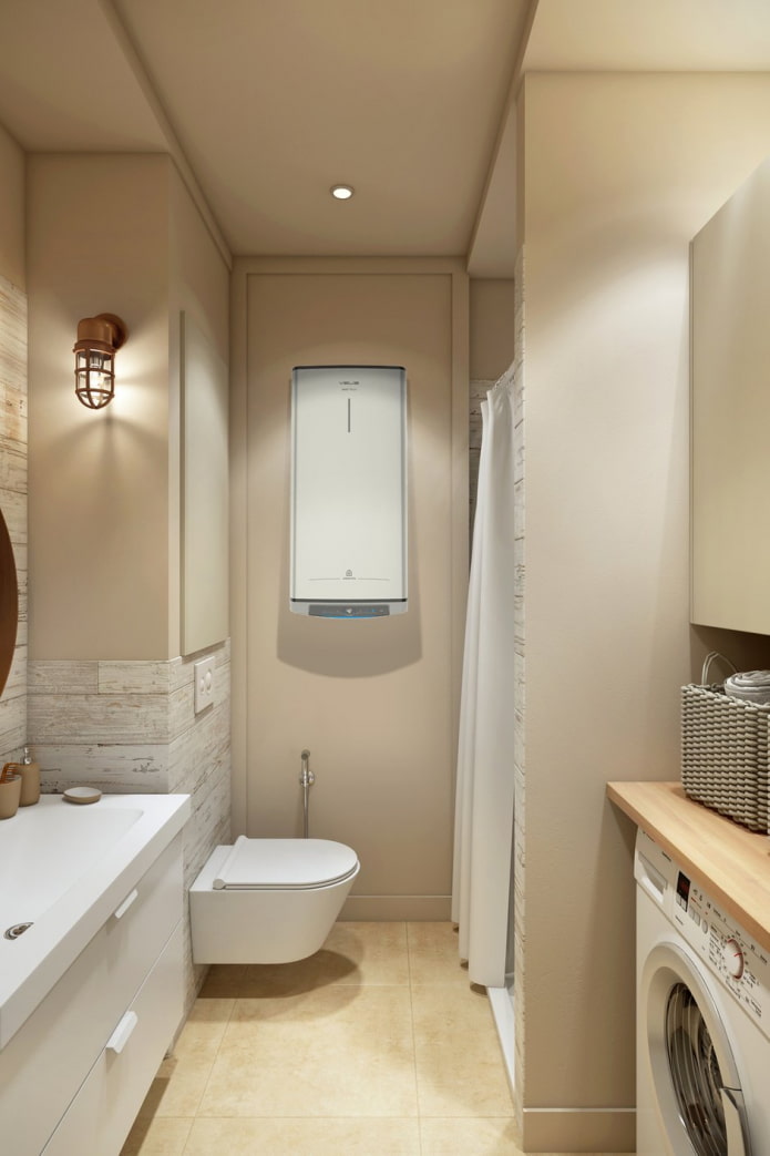 Salle de bain aux tons beiges