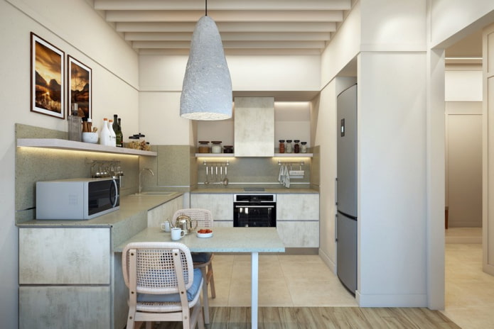 Cuisine dans un appartement de 46 m²