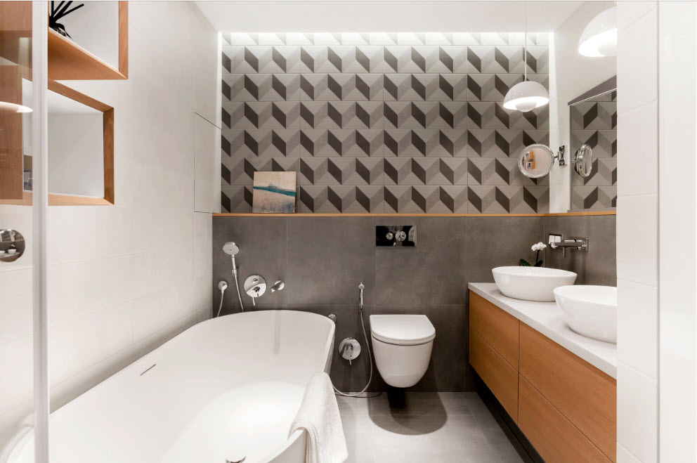 Intérieur de salle de bain dans un appartement de 50 mètres carrés