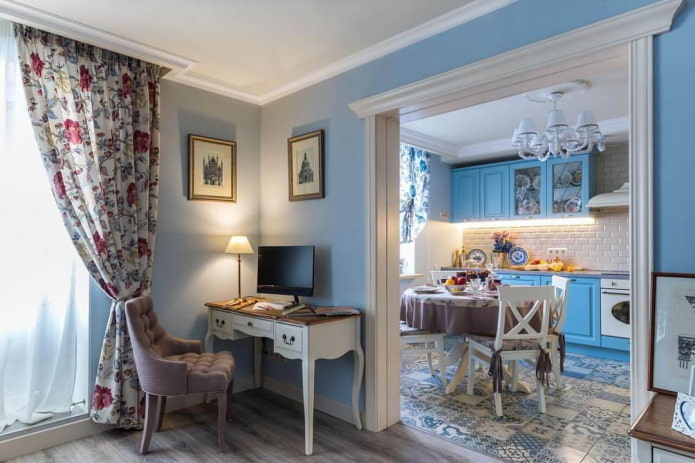 intérieur d'un appartement de 50 m² dans le style provençal
