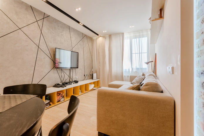 intérieur d'un appartement de 50 mètres carrés