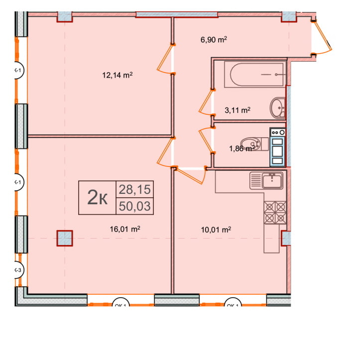 Agencement d'un appartement de 50 mètres carrés