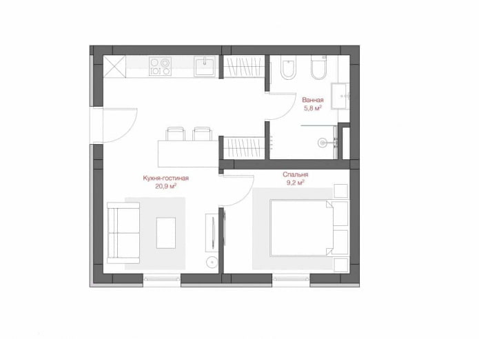 Agencement d'un appartement de 50 m²