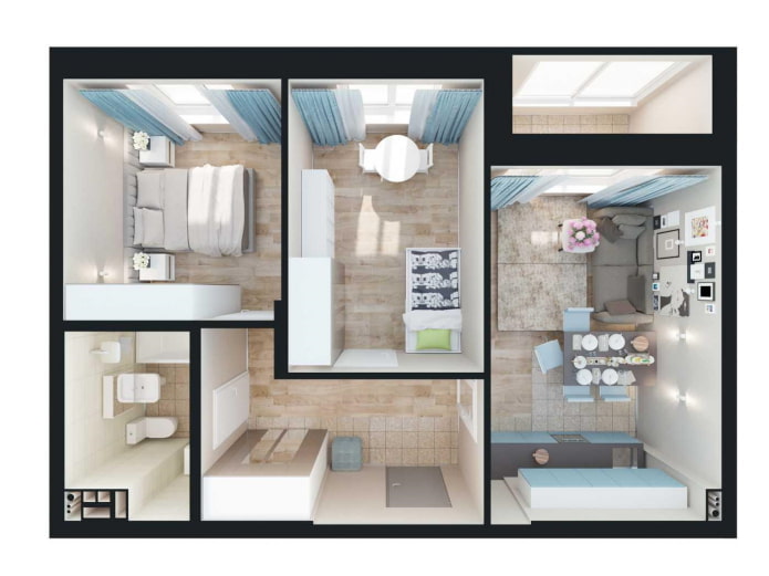 Agencement d'un appartement de 50 mètres carrés