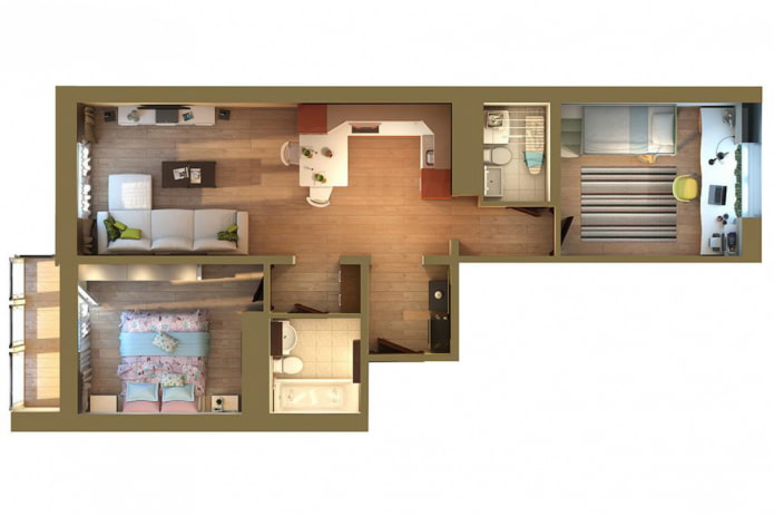 Appartement trois pièces européen