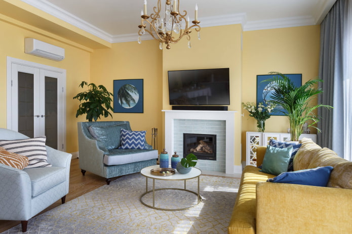 Salon de style classique moderne