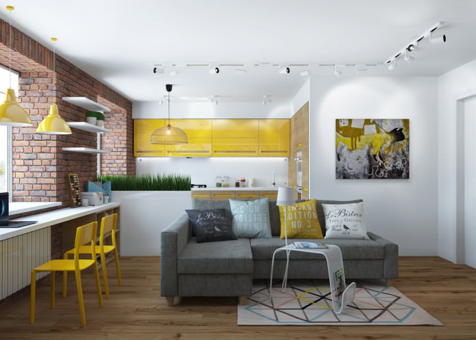 Photo d'un canapé d'angle dans un salon