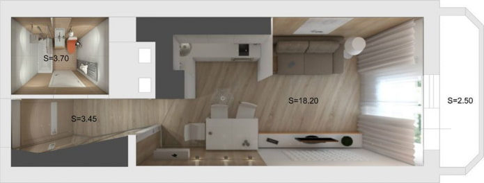 Agencements d'appartements de 18 m²