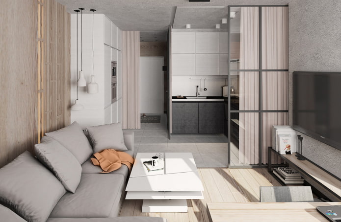 meubles à l'intérieur d'un studio