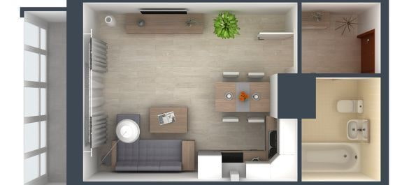 Aménagement studio 20 m².