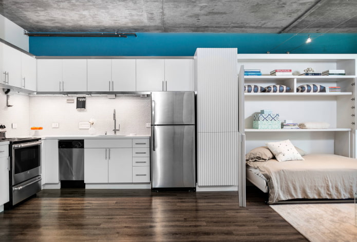 Studio loft allongé et lit transformable