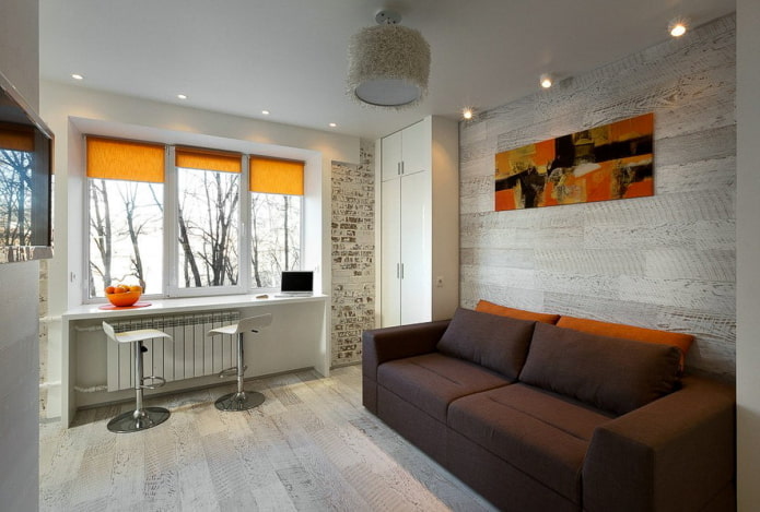 agencement des meubles à l'intérieur d'un studio