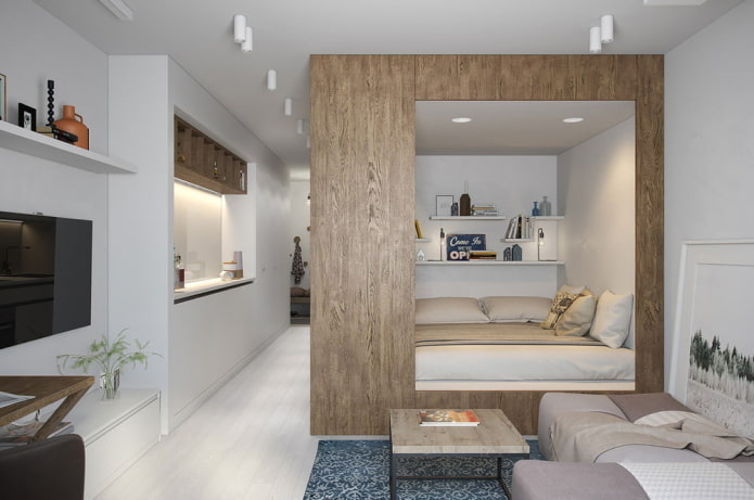 Espace nuit dans un studio