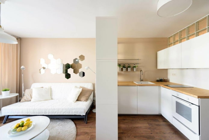 Cuisine à l'intérieur d'un studio