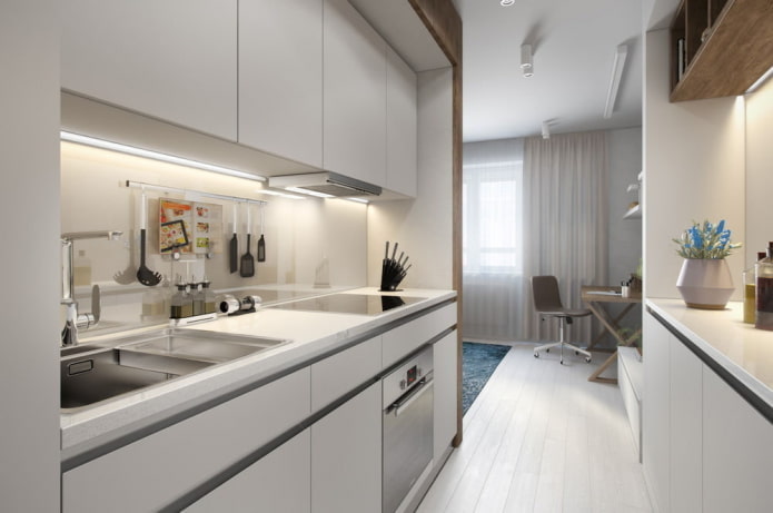 Cuisine à l'intérieur d'un studio