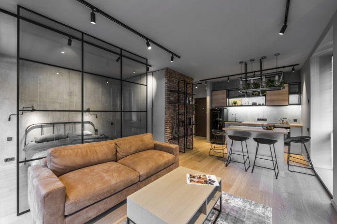 Intérieur d'un studio de style loft