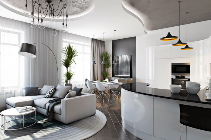 Intérieur d'un studio de style high-tech