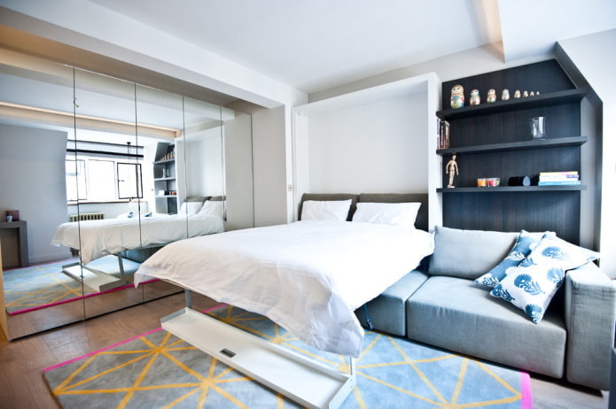 Agencement des meubles à l'intérieur d'un studio