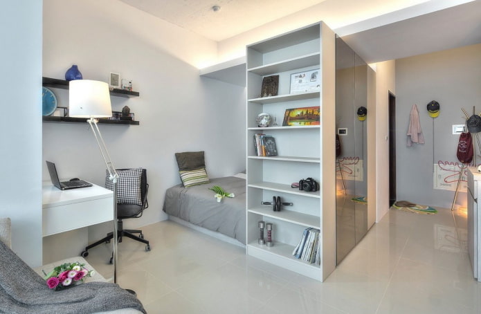 agencement des meubles à l'intérieur d'un studio