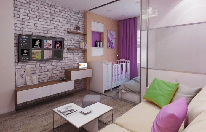 Coin enfants à l'intérieur d'un studio