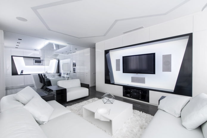 Intérieur d'un studio de style high-tech