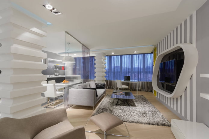 Intérieur d'un studio de style high-tech