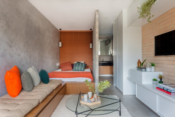 Meubles à l'intérieur d'un studio