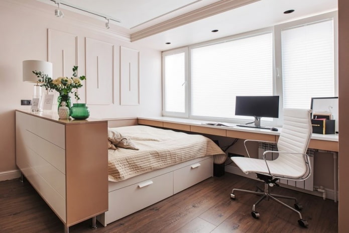 Meubles à l'intérieur d'un studio