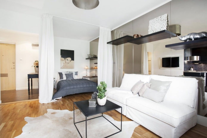 Textiles à l'intérieur d'un studio