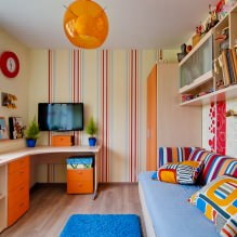 Intérieur d'une petite chambre d'enfant : choix de la couleur, du style, de la décoration et du mobilier (70 photos)-17