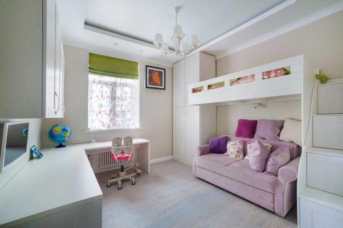 chambre d'enfant moderne pour une fille