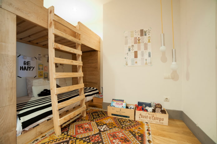 Lit mezzanine dans une chambre d'enfant