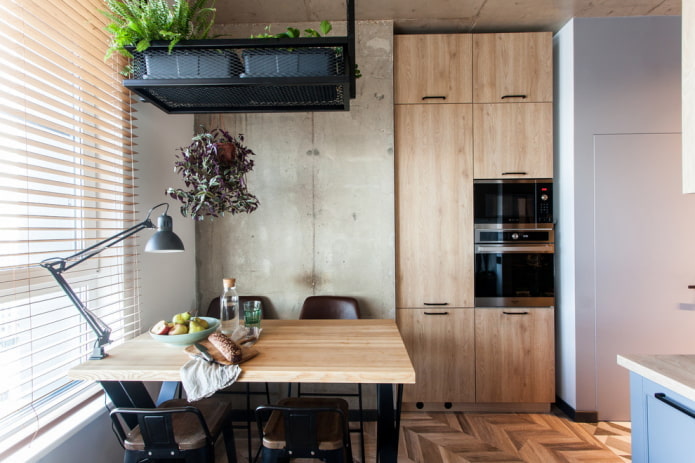 Petite cuisine de style loft