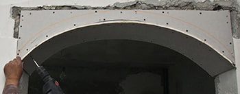 arche en plaques de plâtre