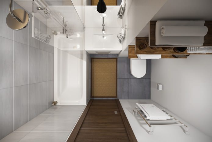 intérieur de la salle de bain dans un studio